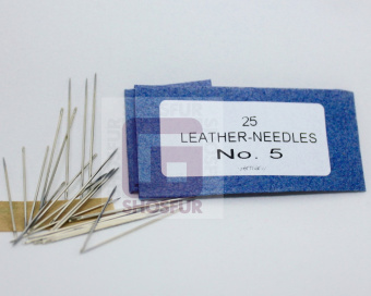 Иглы трехгранные скорняжные LEATHER-NEEDLES ручные №5 (1 шт)