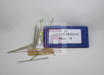 Иглы трехгранные скорняжные LEATHER-NEEDLES ручные №3 (1 шт)