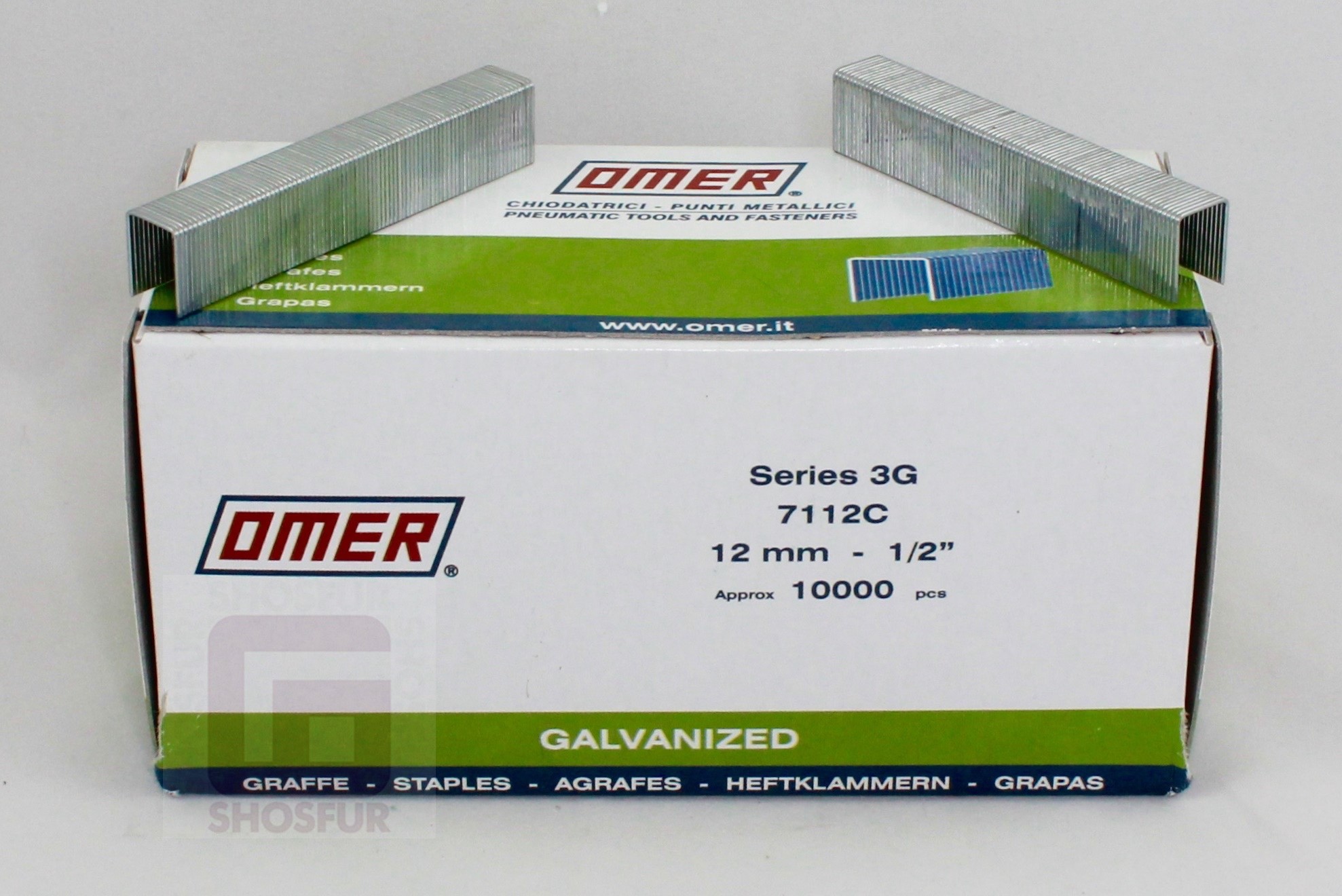 Скоба Omer, Series 3G, 7112C, 12 мм - 1/2 (10 000шт)