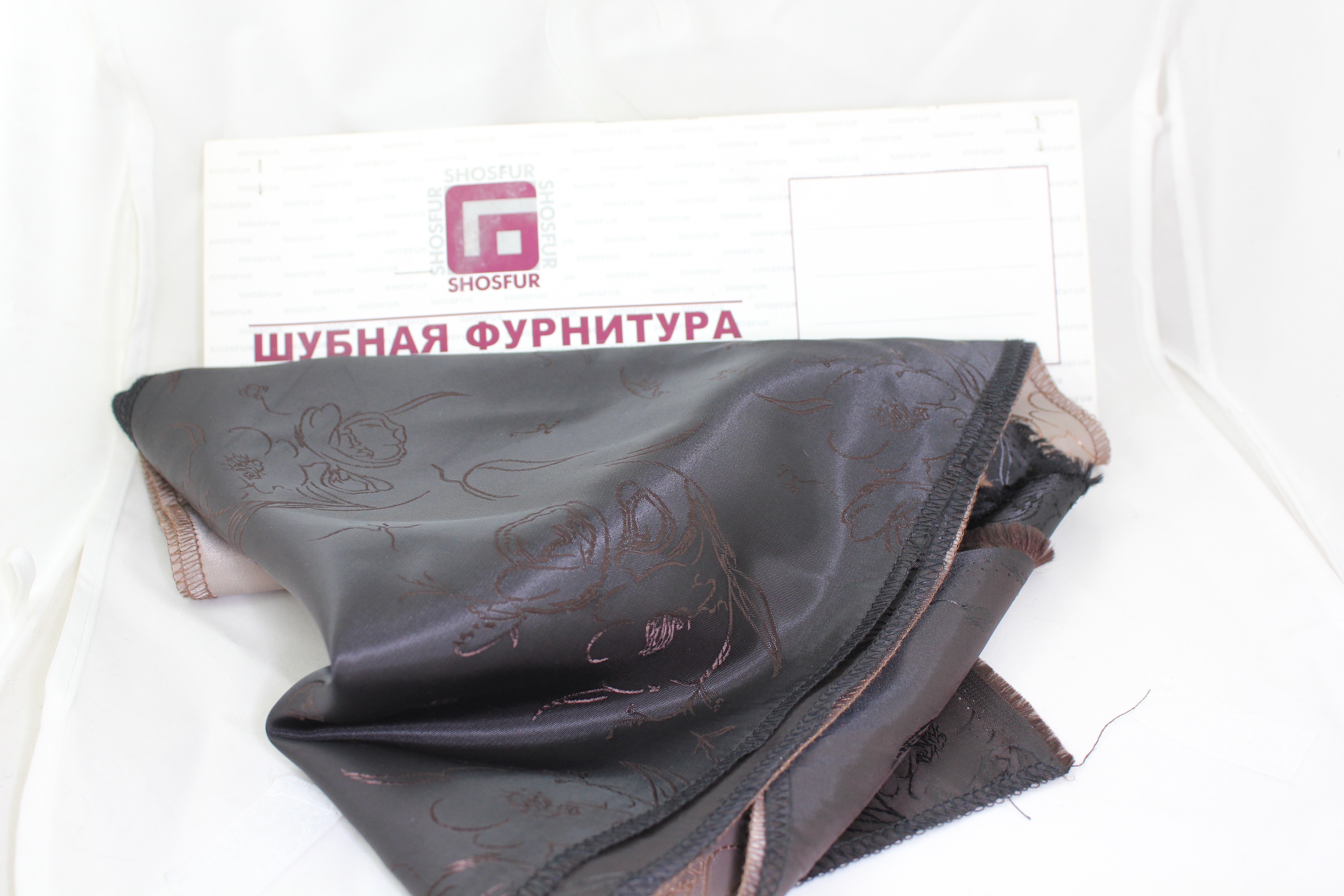 Ткань подкладочная TIP-019 цвет: темно- коричневый