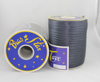 Косая бейка 15мм (132м) цв. тёмно-серый