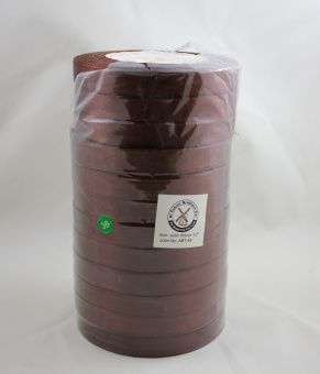 Тесьма атласная лента 10мм цв. коричневый